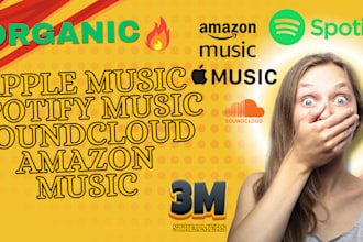 promote spotify music apple music soundcloud amazon music to gain more fanbase