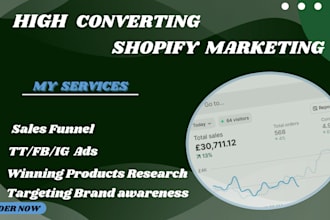 do high converting ecommerce marketing shopify promotion social media manager