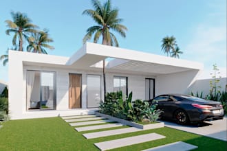remodel luxury terrace space, pool rendering, villa interior, exterior balcony