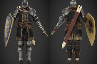3d cosplay model costumes 3d mask, helmet, armor, full knight model for 3d print