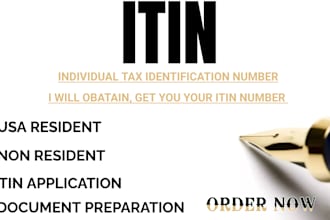 obtain, get your itin number as USA resident or non resident as irs caa