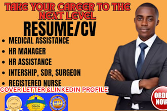 create or refine medical, healthcare, or nursing resumes optimized for ats
