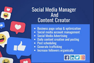 create content, manage and schedule post on your social media