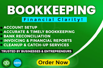 be your bookkeeper, do quickbooks online and xero books