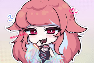 chibi art for twitch and media