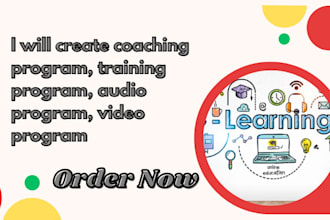 create coaching program, training program, audio program, video program