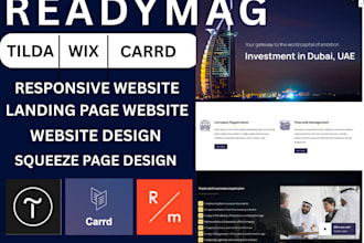 create build custom webflow readymag tilda carrd HTML CSS website