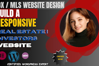 design a real estate website in wordpress with idx and investor lading page