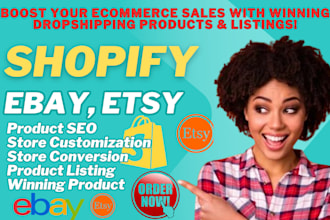 build shopify dropshipping ebay etsy product listing tiktok shop avasam autods