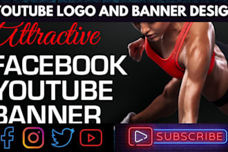 design a professional youtube banner gaming and logo  design