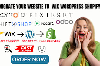 migrate zenfolio pixieset odoo 3dcart shift4shop website to wix wordress shopify