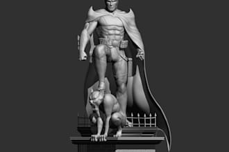 mold 3d action posed model,superhero character,anime comic figure stl,print toy