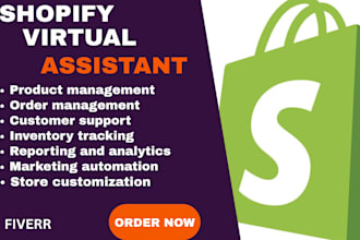 be your shopify virtual assistant, shopify store manager, sales expert