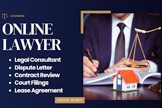 be online lawyer legal consultant contract review dispute lease agreement