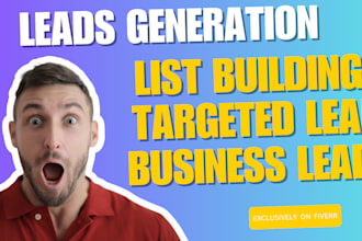 provide b2b lead generation and email list building services