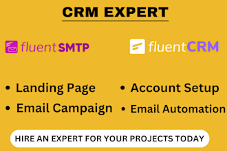 setup fluentcrm, fluent smtp, fluent form and fluent community