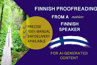 proofread and edit your ai generated finnish content