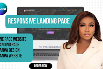 do canva landing page canva website one page website canva portfolio website