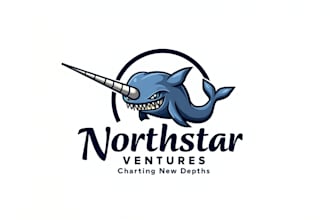 do angry narwhal mascot logo design with company