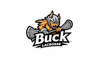 do buck lacrosse mascot logo design with business
