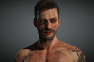 turn2d art to 3dmodel, ue5,unity character creation,rig3d facial realistic model