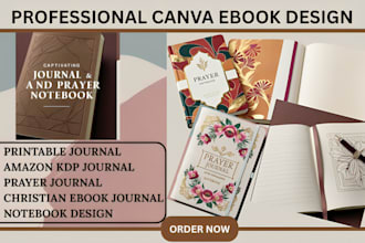 design unique notebook cover, fillable pdf form, prayer journal digital planner