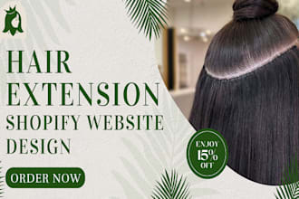 design hair extension shopify store and build subscription box