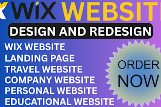design and redesign blog landing page personal educational company wix website