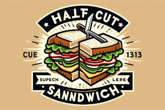create a business halfcut sandwich diagonally logo within new concepts for you