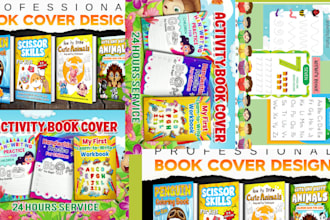 design kids worksheets, activity books   KDP covers for amazon business
