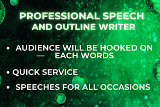 deliver a well structured persuasive or informative speech
