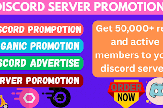 advertise, promote your discord server to get real and active users