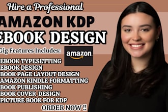 do ebook typesetting and design, book page layout design, picture book for KDP