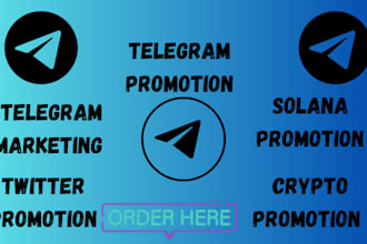 do telegram promotion for crypto, memecoin, token launches