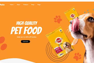 design pet supplement ecommerce store pet clothing website