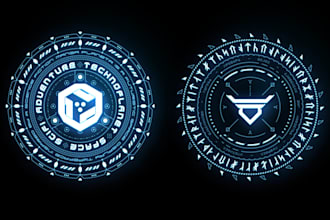 design a hi tech futuristic cyberpunk metal synthwave sigil logo