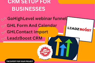 do gohighlevel webinar ghl calendar ghl form  leadzboost CRM