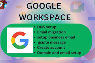 set up or fix any google workspace, gsuite, email migration for your business