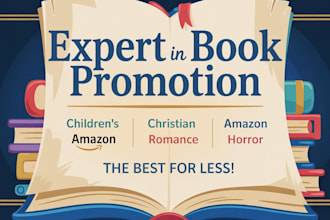 promote and ghostwrite children story book, christian book, romance fantasy book