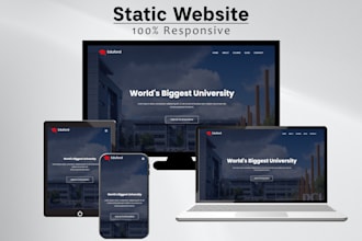 develop static html css bootstrap responsive website