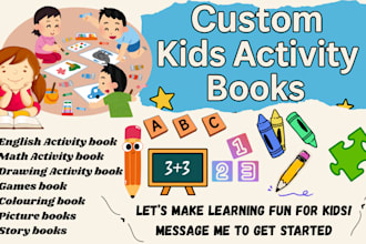 design custom kids activity books as per your theme