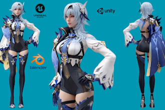 create 3d game character custom metahuman character stylized 3d game ready model