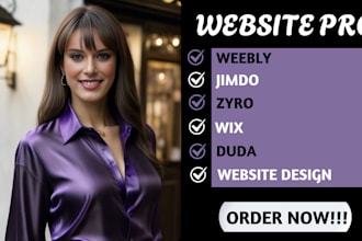 design redesign wix weebly duda jimdo zyro website development