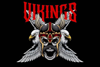 design high quality esport viking logo with unlimited revision