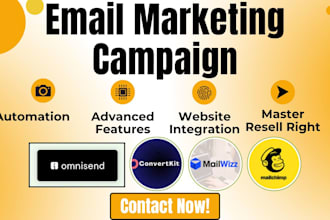 setup mailchimp convertkit omnisend mailwizz email marketing master resell right
