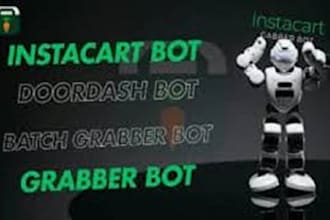 develop doordash bot, instacart bot, uber bot, bot lyft, grabber bot grubhub bot