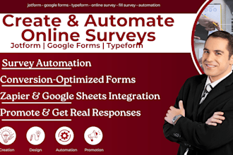 create and automate online surveys with jotform, google forms, and typeform