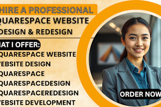 build a professional squarespace website design, redesign, wordpress