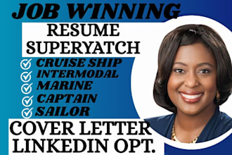 write marine, cruiseship, superyatch, intermodal, captain, sailor resume