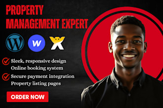 build property management website, vacation rental website, hotel booking